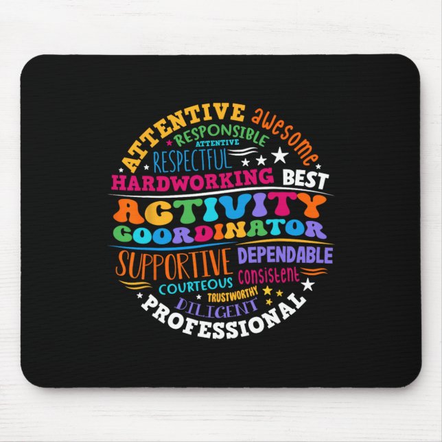 Tapis De Souris Coordinateur d'activité Équipe de professionnels i (Devant)