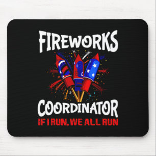 Tapis De Souris Coordinateur Fireworks Si je cours, nous exécutons
