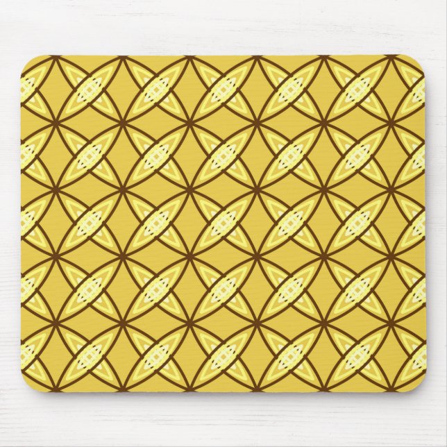 Tapis De Souris Copie atomique moderne de la moitié du siècle - or (Devant)