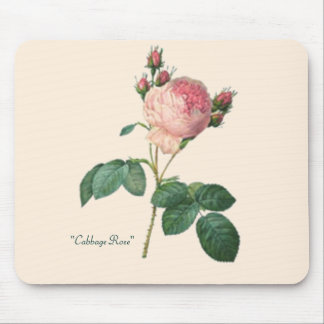 Tapis De Souris Copie botanique de rose de chou