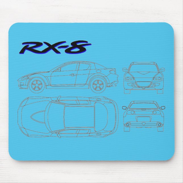 Tapis De Souris Copie de modèle de Mazda rx8 rx-8 (Devant)