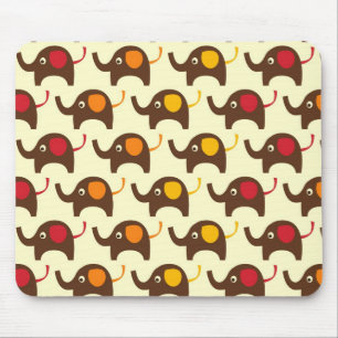 Tapis De Souris Copie de motif d'éléphants de bonne chance