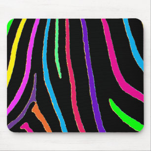 Tapis De Souris Copie de zèbre d'arc-en-ciel