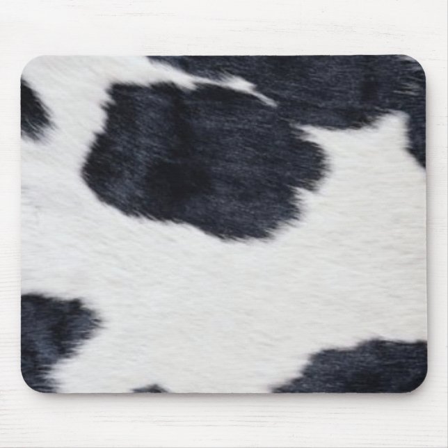 Tapis De Souris Copie noire/blanche de peau de vache occidentale (Devant)