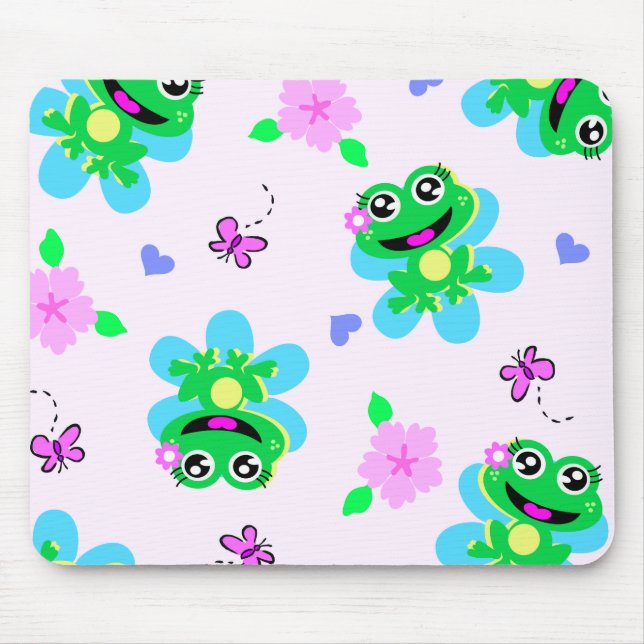 Tapis De Souris copie tellement heureuse de grenouilles (Devant)