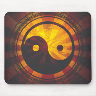 Tapis De Souris Copie vintage de symbole de Yin Yang