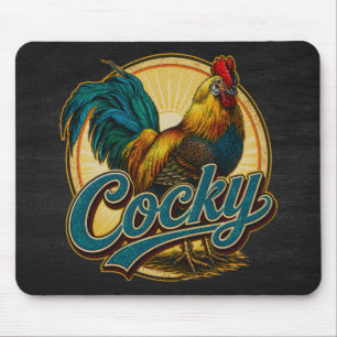 Tapis De Souris Coq Arrogant Maison de Ferme Vintage