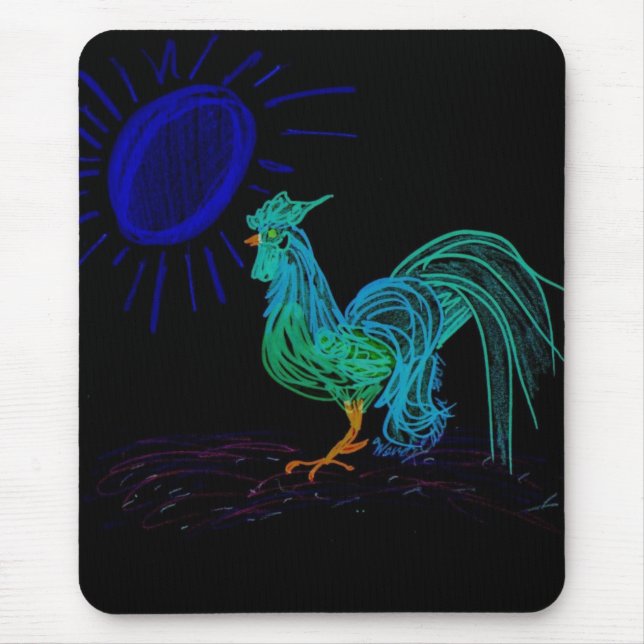 Tapis De Souris Coq de campagne à teinte diurne (Devant)