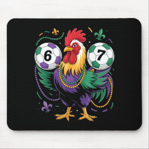 Tapis De Souris Coq de foot Mardi Gras Numéro 67 Carnaval Football