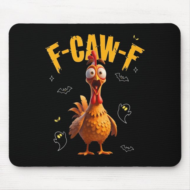 Tapis De Souris Coq effrayant F-caw-f Fantôme  (Devant)