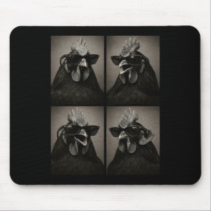 Tapis De Souris Coq portant des lunettes de soleil Photobooth self
