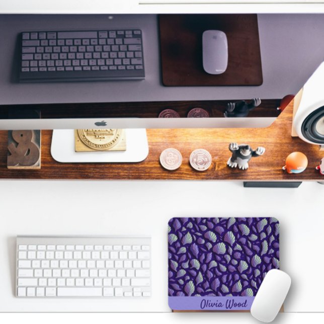 Tapis De Souris Coques de mer violettes (Créateur téléchargé)