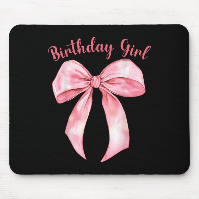 Tapis De Souris Coquette Bow Anniversaire Filles Esthétiques Fille (Devant)