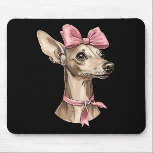 Tapis De Souris Coquette Bow Italien Greyhound Chien Maman Pink Ri