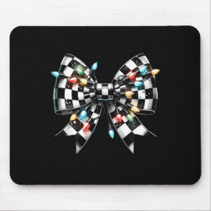 Tapis De Souris Coquette de Noël À damiers Bow Xmas Matchi