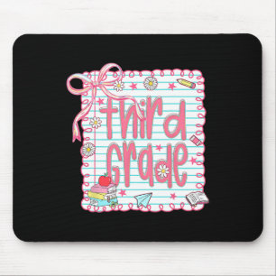 Tapis De Souris Coquette Féminin Nœud Rose Professeur de Troisième