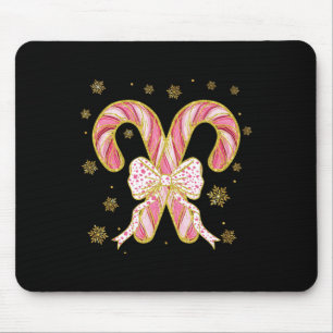 Tapis De Souris Coquette Rétro Noeud Papillon Canne à Sucre Saison