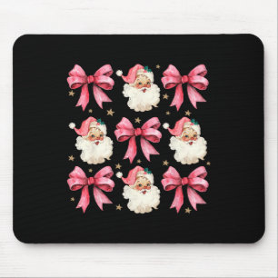 Tapis De Souris Coquette Rose Bows mignonne Père Noël Fille de Noë