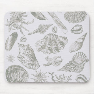 Tapis De Souris Coquillage Doux Antique Art Beach Shell