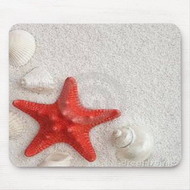 Tapis De Souris coquillages et étoiles de mer (Devant)