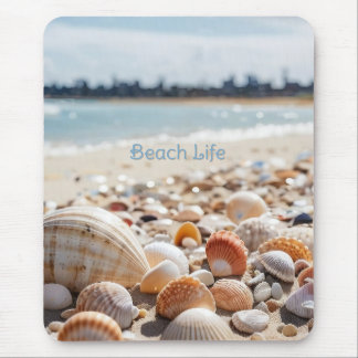 Tapis De Souris Coquillages marins sur la plage