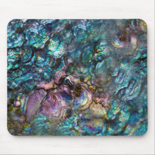 Tapis De Souris Coquille de l'ormeau iridescent arc-en-ciel