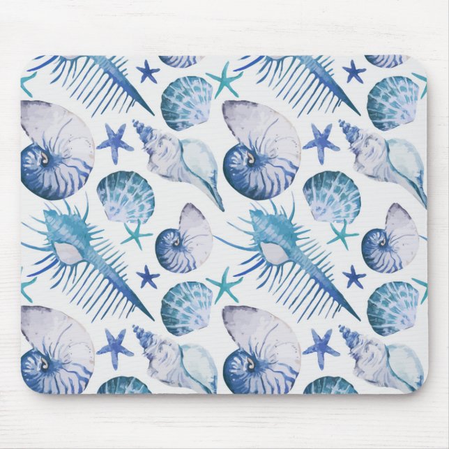 Tapis De Souris Coquilles d'aquarelle (Devant)