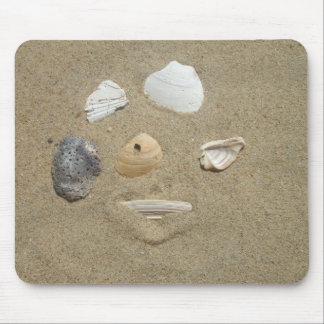 Tapis De Souris Coquilles de mer dans le sable Mousepad