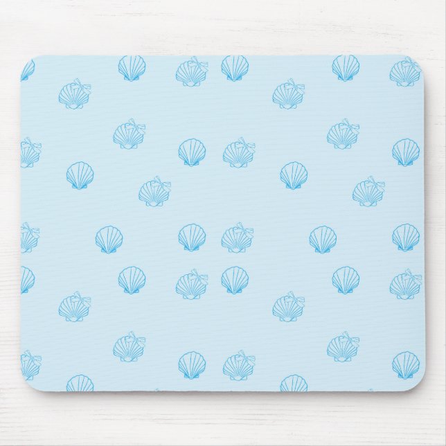 Tapis De Souris Coquilles Saint-Jacques Contour Minimalisme (Devant)
