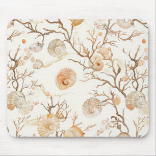 Tapis De Souris Corail Marin Artistique Coquillage Terre Cuite Ivo