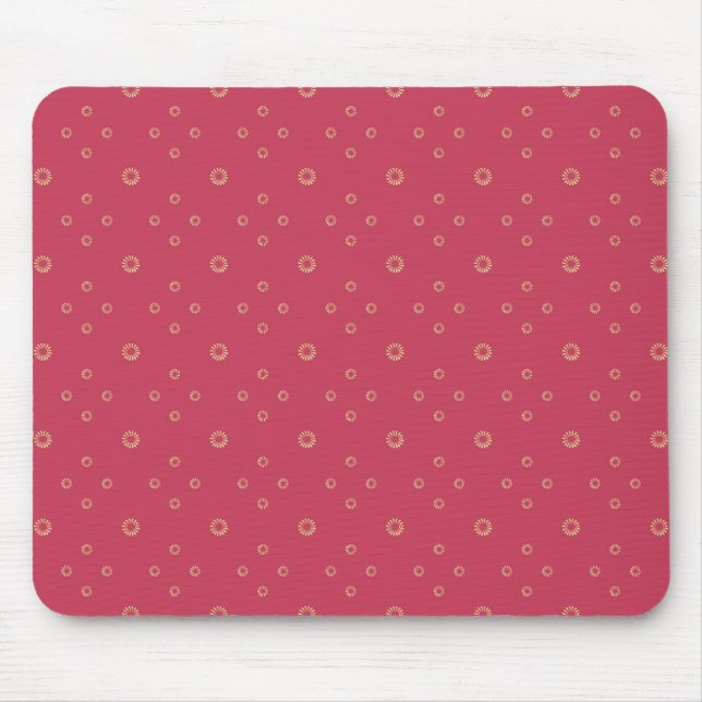 Tapis De Souris Corail | Soleil Zinnia Doré (Devant)