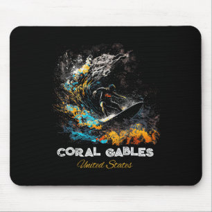 Tapis De Souris Coral Gables États-Unis Surfing Planche de surf