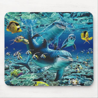 Tapis De Souris coral_pals_dolphins_1B, petit pain partout je