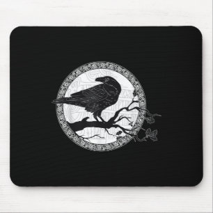 Tapis De Souris Corbeau celtique Viking Sagesse tatouage Art