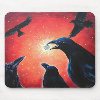 Tapis de souris Corbeau - corbeaux, merles