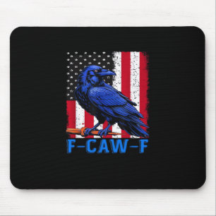 Tapis De Souris Corbeau drôle F-Caw-F Minimaliste Propre