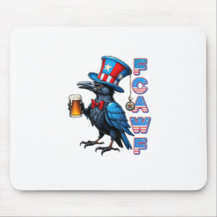 Tapis De Souris Corbeau, F-Caw-F Oiseau Drôle Créatif Décontracté