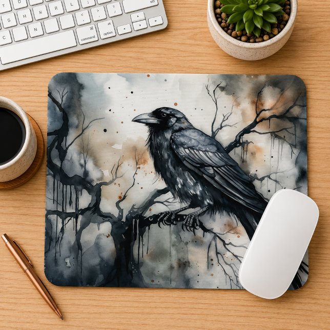 Tapis De Souris Corbeau gothique  (Créateur téléchargé)