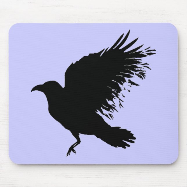 Tapis De Souris Corbeau - noir (Devant)