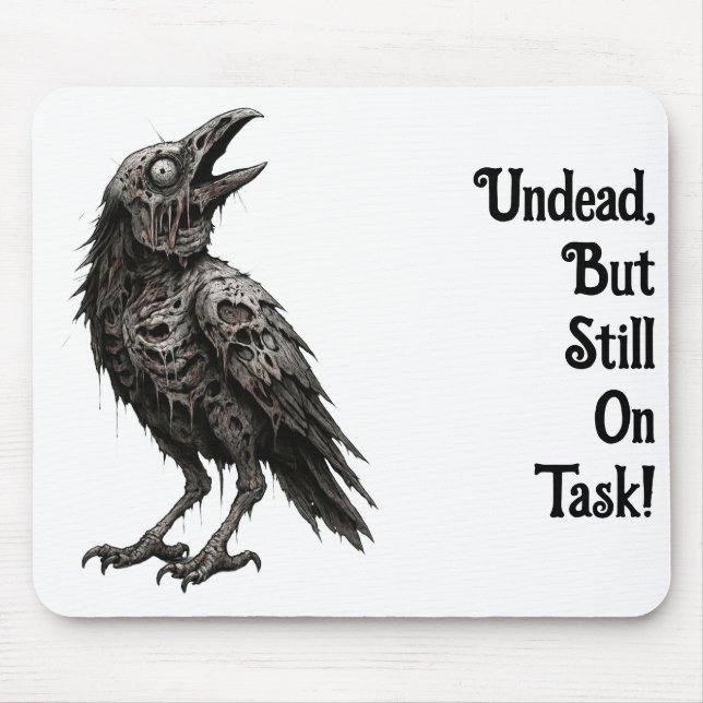 Tapis De Souris Corbeau Zombifié (Devant)