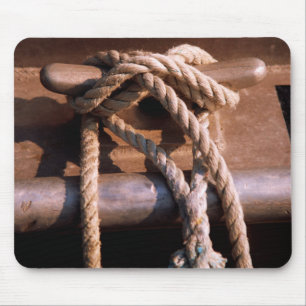 Tapis De Souris Corde attachée à une cravate de bateau