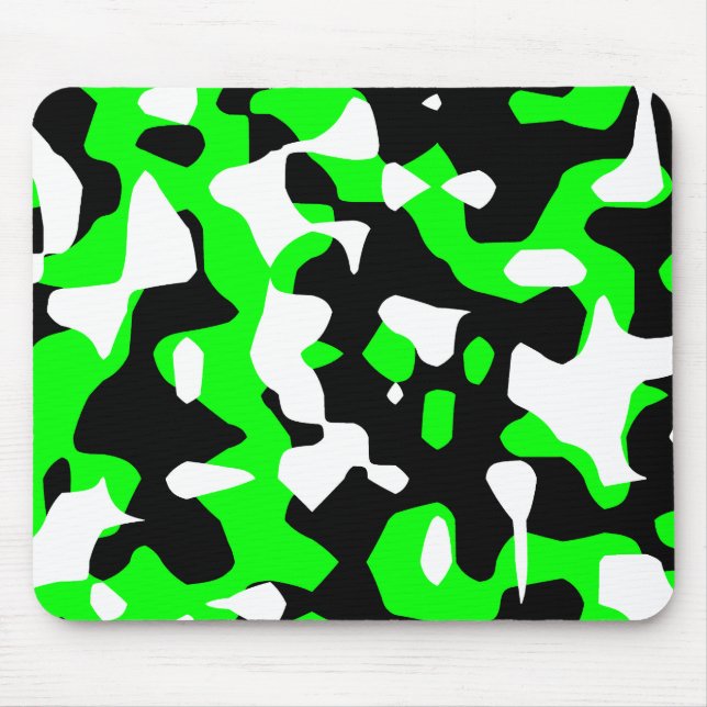 Tapis De Souris Corey Tiger 80s Rétro Camouflage (Camo) Vert (Devant)