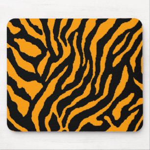 Tapis De Souris COREY TIGER 80's RETRO ORANGE BLACK STRIPES