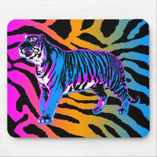 Tapis De Souris Corey Tiger 80s Retro Tiger & Stripes Mousepad