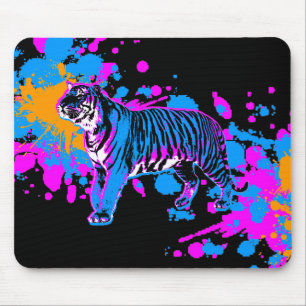 Tapis de souris Corey Tiger 80s Tiger éclaboussure