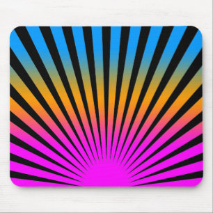 Tapis De Souris Corey Tiger 80s Vintage Rising Sun Rayures