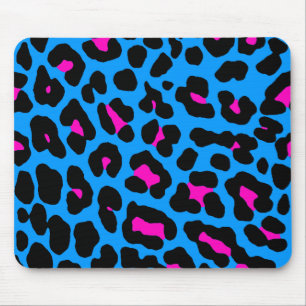 Tapis De Souris Corey Tiger Retro 1980 Blue Neon Leopard Mousepad