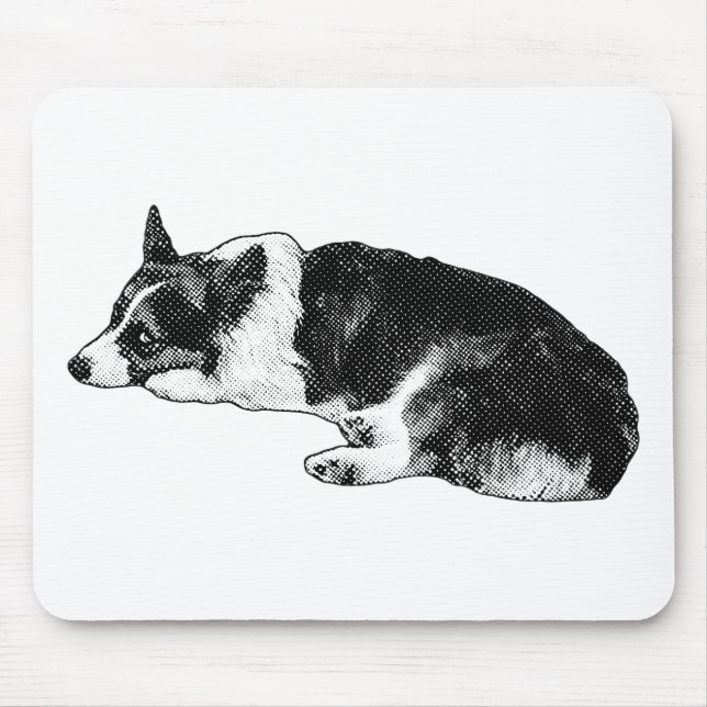 Tapis De Souris Corgi au Regard Fort (Devant)