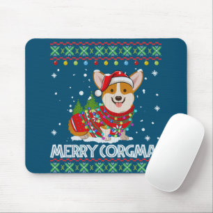 Tapis De Souris Corgi Chien Joyeux Corgmas Père Noël Corgi Mauvais