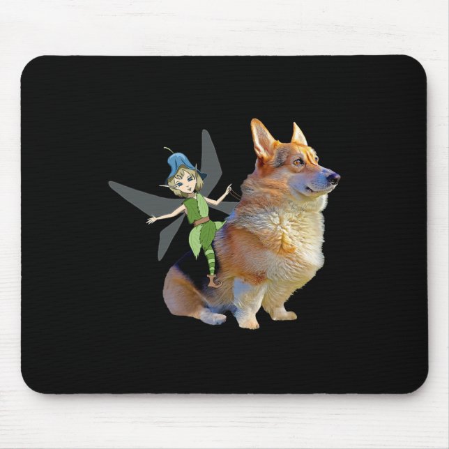 Tapis De Souris Corgi & Fairy - Funny Pembroke Welsh Corgi (Devant)